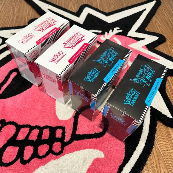 Pokémon Elite Trainer Box Lot (4) – Black Bolt & White Flare – As Pictured - Picture 2 of 6